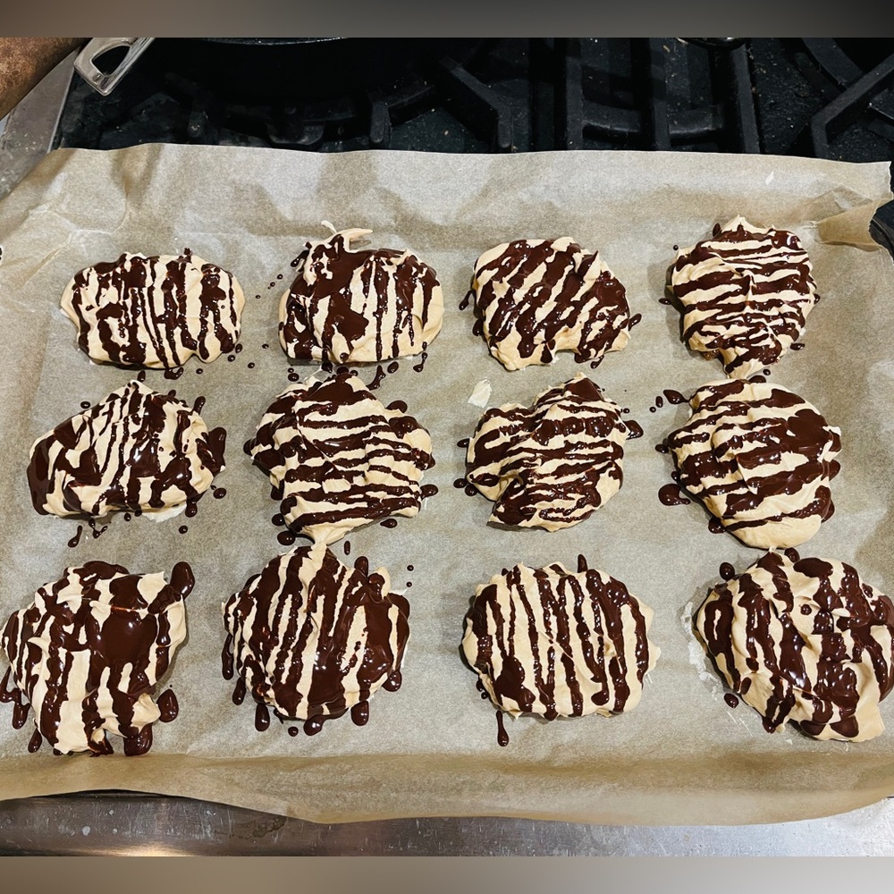 fresh baked meringue cookies